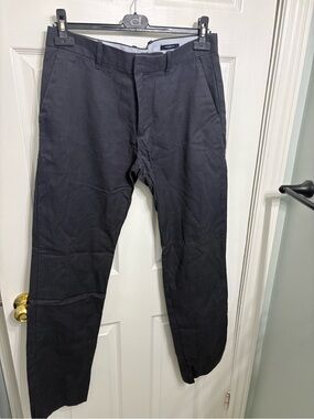 GAP Men's Dark Blue Plaid Tailored Khakis 32/34